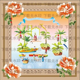 大牌方巾花