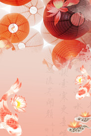  手绘古风插画背景图片 