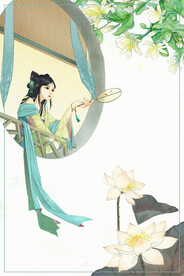 手绘古风插画背景图片 