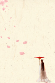  手绘古风插画背景图片 