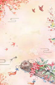  手绘古风插画背景图片 