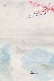 手绘古风插画背景图片 