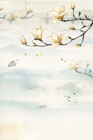   手绘古风插画背景图片 