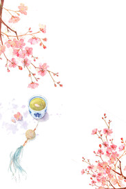  手绘古风插画背景图片 