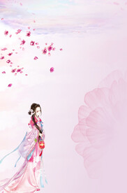  手绘古风插画背景图片 