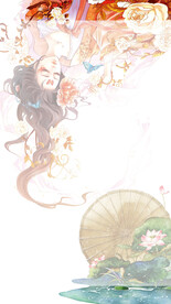  手绘古风插画背景图片 