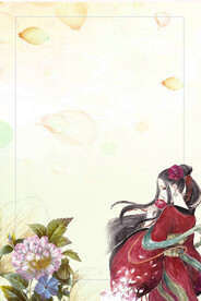  手绘古风插画背景图片 