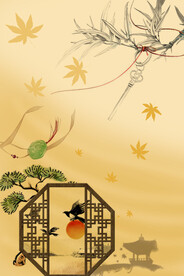 手绘古风插画背景图片 