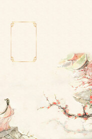 手绘古风插画背景图片 
