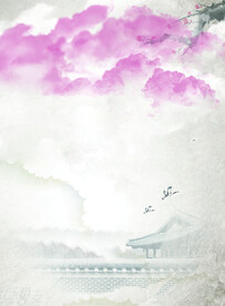  手绘古风插画背景图片 