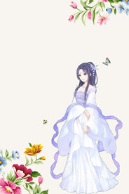 手绘古风插画背景图片 