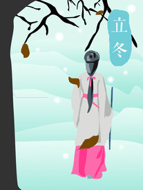 手绘古风插画背景图片 