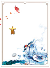   手绘古风插画背景图片 