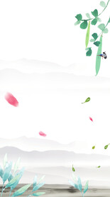   手绘古风插画背景图片 