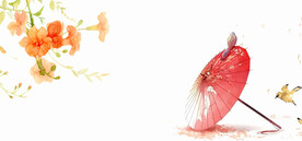  手绘古风插画背景图片 