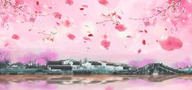 手绘古风插画背景图片