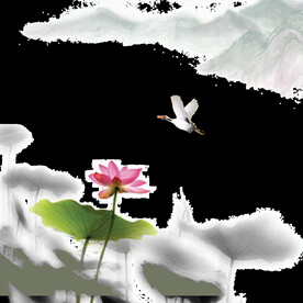 手绘古风插画背景图片 