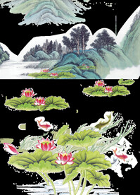  手绘古风插画背景图片 