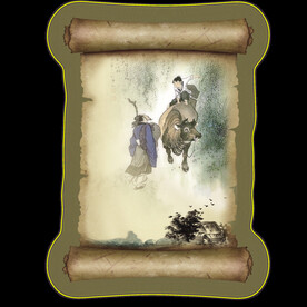   手绘古风插画背景图片 