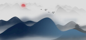 国画山水画 