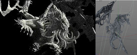 C4D模型雕刻怪兽异形