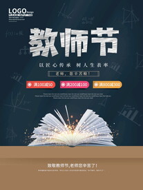 创意教师节老师节日商场电商借势