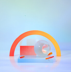 C4D模型舞台展台纯色背景