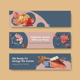 秋季横幅模板 