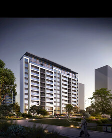 绿城别墅洋房小区夜景效果图