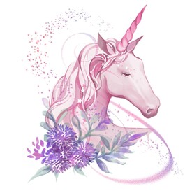 梦幻手绘创意独角兽png图