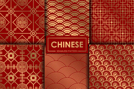 红色中国风底纹