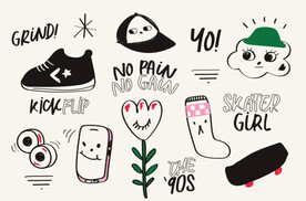 潮流嘻哈对话框T恤印花