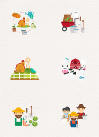 扁平化农场元素