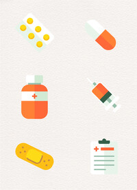 扁平化医药元素