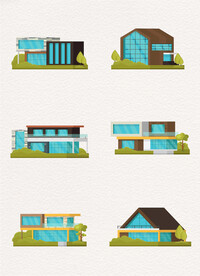 扁平化别墅房子