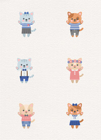 扁平化卡通猫猫