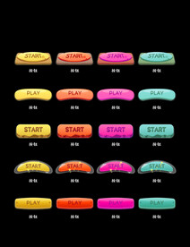 卡通风游戏开始按钮