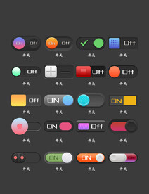 深色开关按钮图标