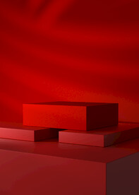 红色C4D背景图