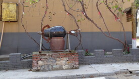 爆米花机器雕塑