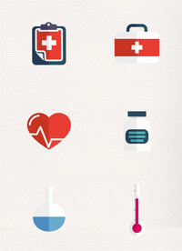 扁平化医疗图标
