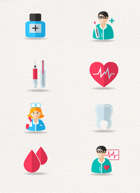 扁平化医疗小图标