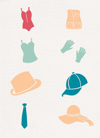 扁平化卡通衣服