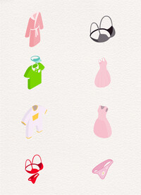 扁平化卡通女装