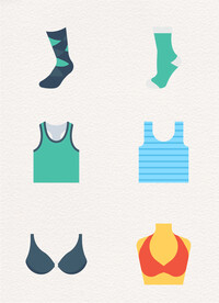 扁平化卡通衣服