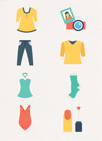 扁平化卡通衣服