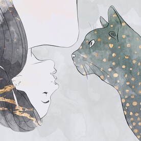 女人和猫