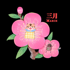 2022虎年新年日历黄历三月份