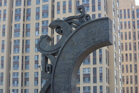 水花石头雕塑建筑