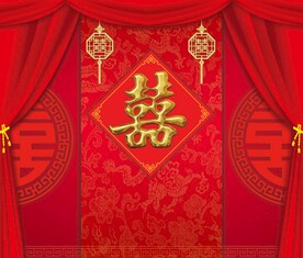 中式婚礼背景